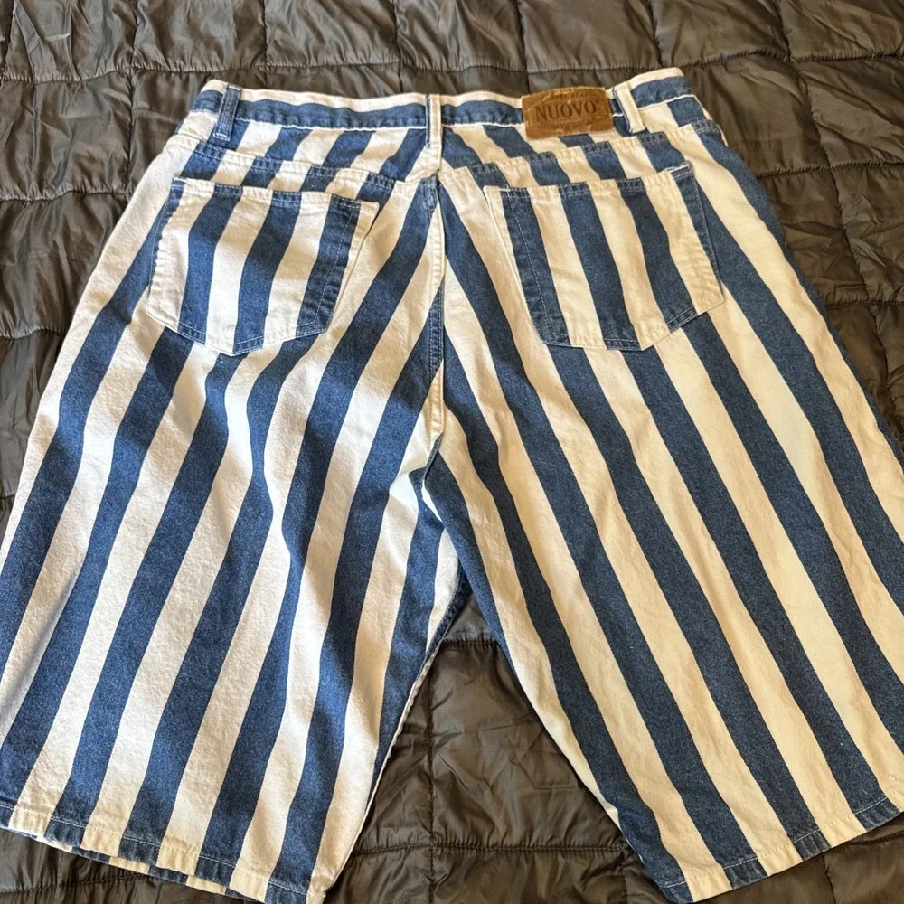 Vintage County Seat Nouvo Jeans wear Shorts‎ Men's Size 38 Denim White Stripe